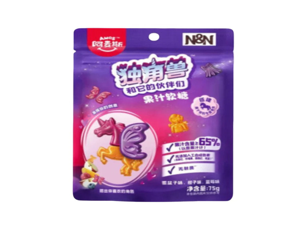 Amos Unicorn And Friends Fruit Juice Gummy 75G