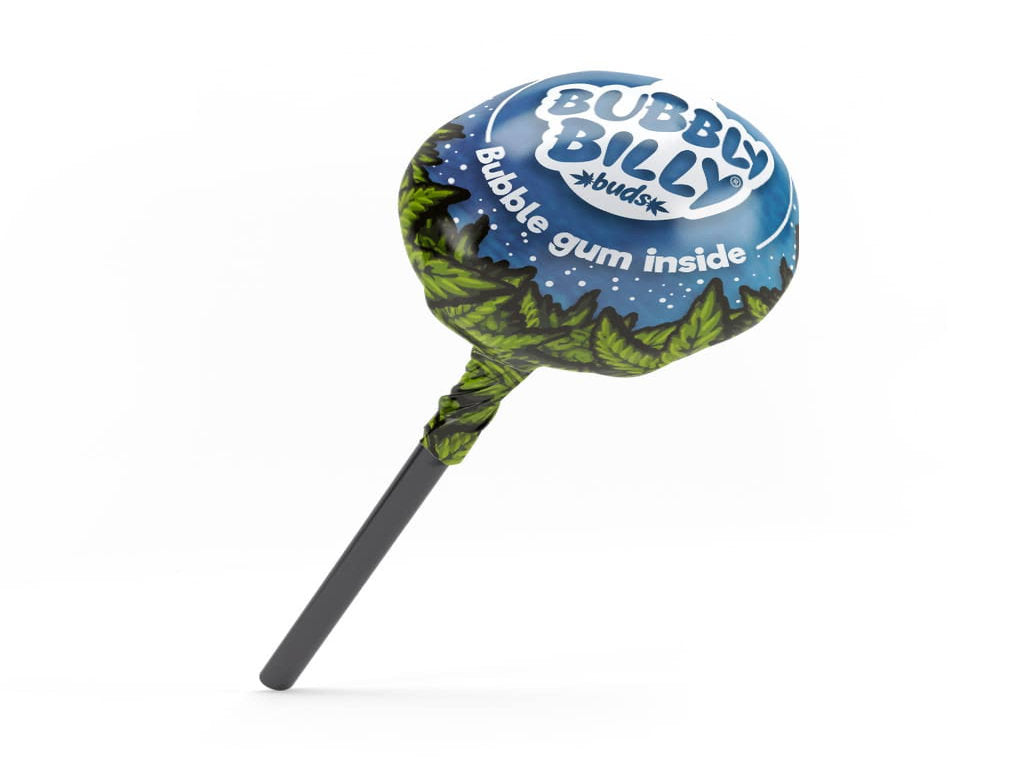 Bubbly Billy Lollypops Blue Raspberry