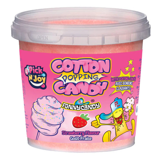 Funnycandy popping cotton candy strawberry 50g